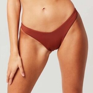 L*Space Cabana Bitsy Bikini Bottom Tobacco Size Large NWOT